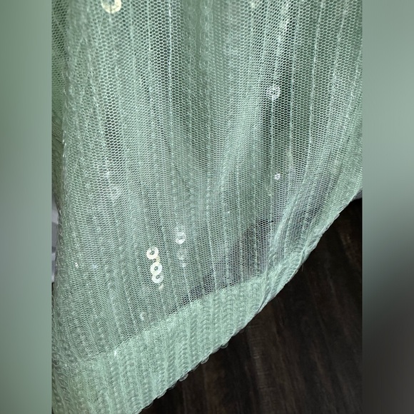 House of Harlow 1960 Pistachio Colored Flowy, Wide Leg, Sequin Pants size 6 - Picture 5 of 9